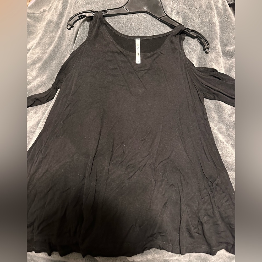 Black Cold Shoulder Tunic